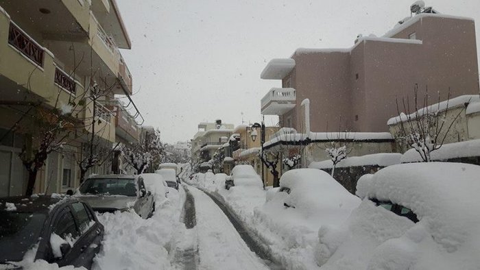 Ένα μέτρο το χιόνι στα Ανώγεια - Χιόνια και στο Οροπέδιο Λασιθίου Εικόνες - εικόνα 2