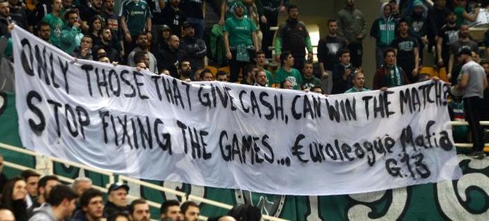 Οπαδοί του ΠΑΟ κατά Euroleague: Σταματήστε να στήνετε αγώνες