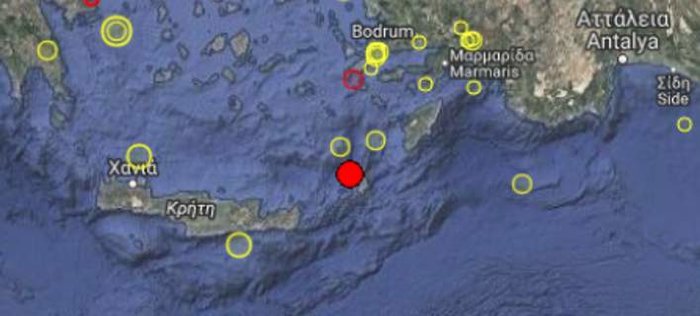 Σεισμική δόνηση 3,4 Ρίχτερ στην Κάρπαθο