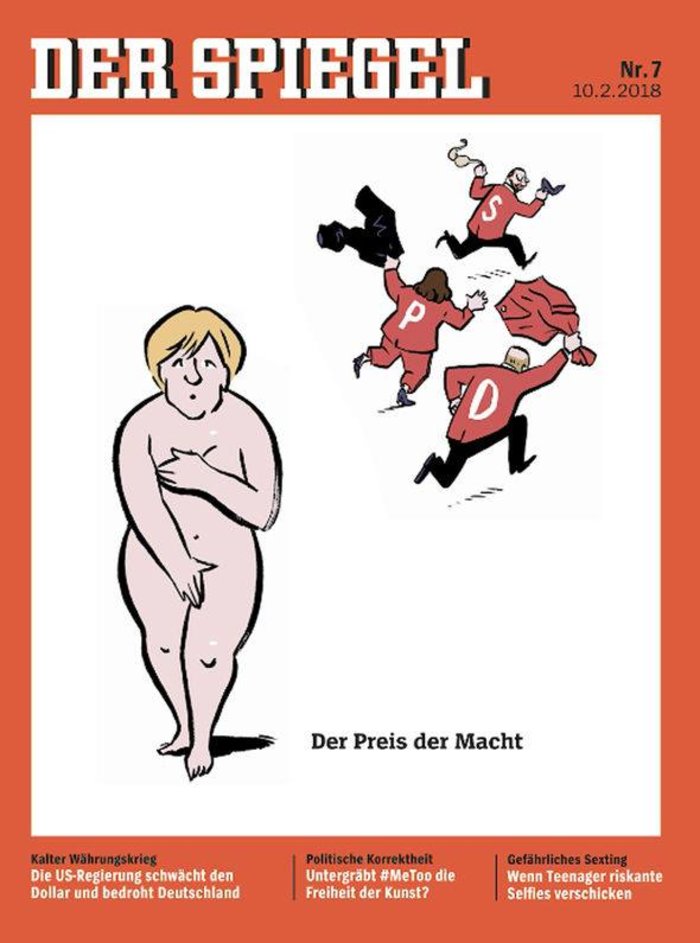 «Ξεγύμνωσαν» τη Μέρκελ στο εξώφυλλο του Spiegel - Tα πήρε ...όλα το SPD