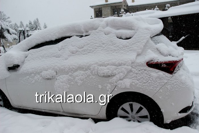 Σφοδρή χιονόπτωση στα ορεινά των Τρικάλων - Εικόνες - εικόνα 4
