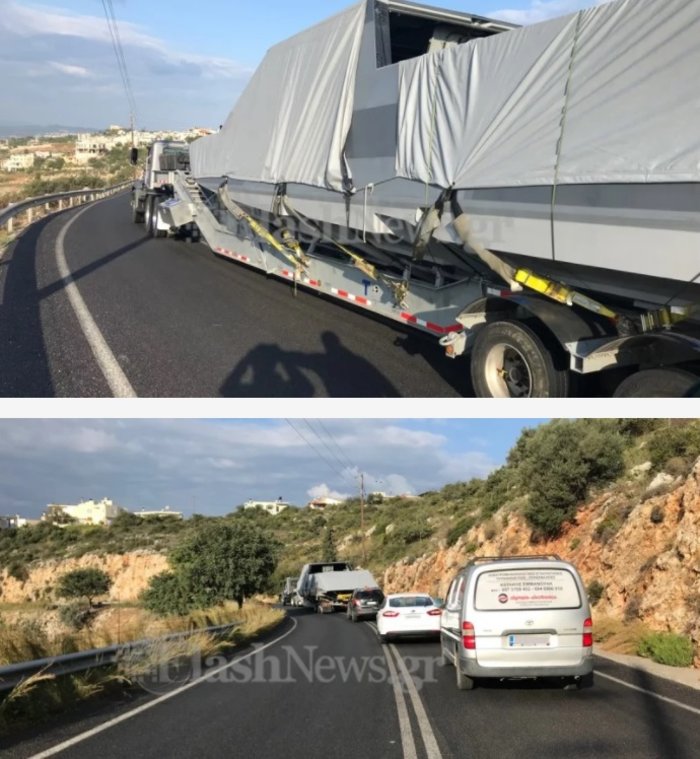 Αμερικανική στρατιωτική νταλίκα «φράκαρε» στα Χανιά [εικόνες] - εικόνα 2