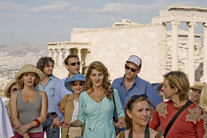 H Νία Βαρντάλος σε γυρίσματα στην Ακρόπολη για την ταινία της My life in Ruins.
