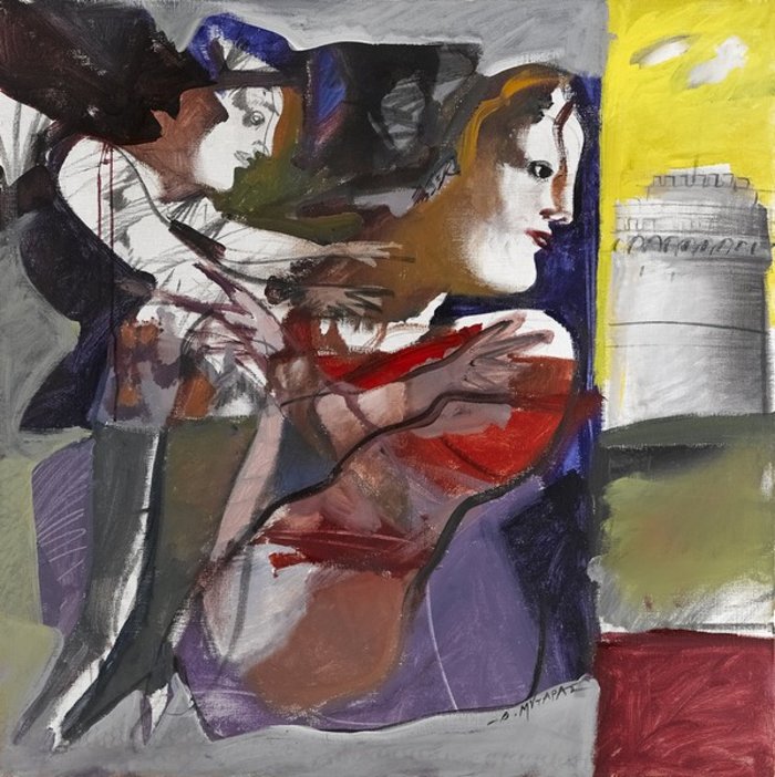 Θεσσαλονίκη, 1995 Ακρυλικό σε καμβά 100 Χ 100 εκ. Συλλογή Ιανός