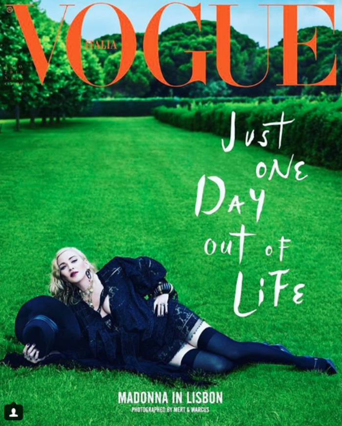Η Μαντόνα στην ιταλική  Vogue με αγάπη από την Πορτογαλία