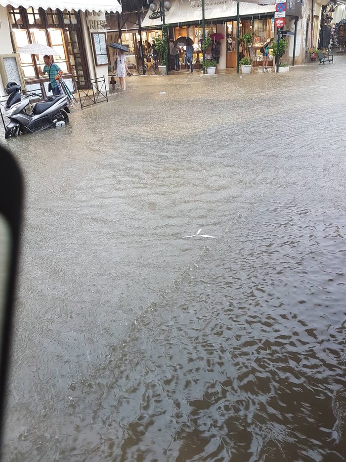 Χανιά: Προβλήματα από τη νεροποντή σε πολλά σημεία της πόλης - Εικόνες - εικόνα 3