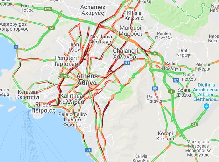 Ατελείωτο μποτιλιάρισμα στους κεντρικούς δρόμους της Αθήνας - εικόνα 2