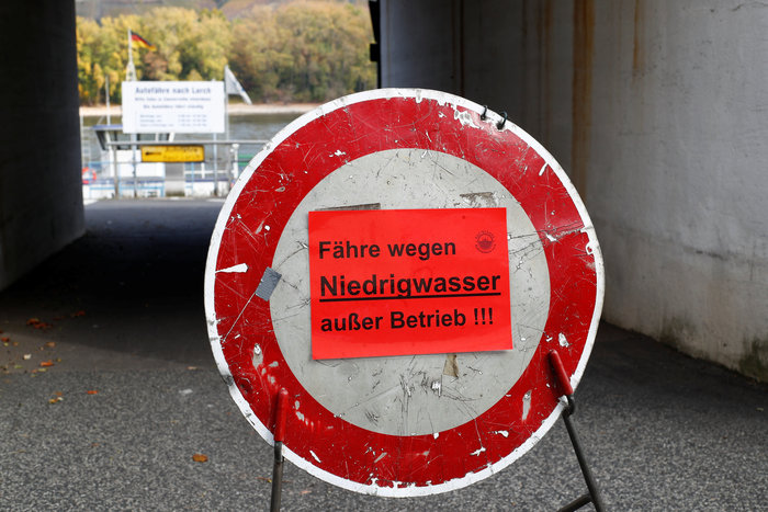 Η στάθμη του Ρήνου στο χαμηλότερο σημείο που έχει φθάσει ποτέ