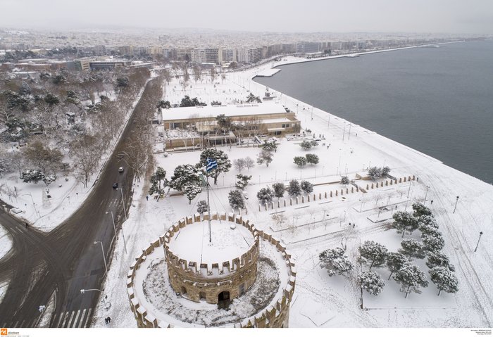 Αεροφωτογραφίες της χιονισμένης Θεσσαλονίκης - εικόνα 2