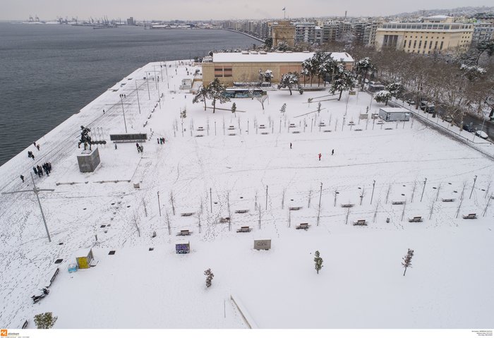 Αεροφωτογραφίες της χιονισμένης Θεσσαλονίκης - εικόνα 3