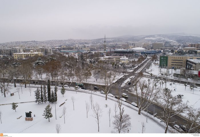 Αεροφωτογραφίες της χιονισμένης Θεσσαλονίκης - εικόνα 4