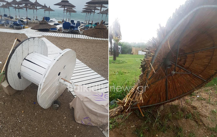 Καλοκαιρινό μπουρίνι στη Χαλικιδική - Σάρωσε τα πάντα (φωτό & βίντεο)